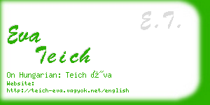 eva teich business card